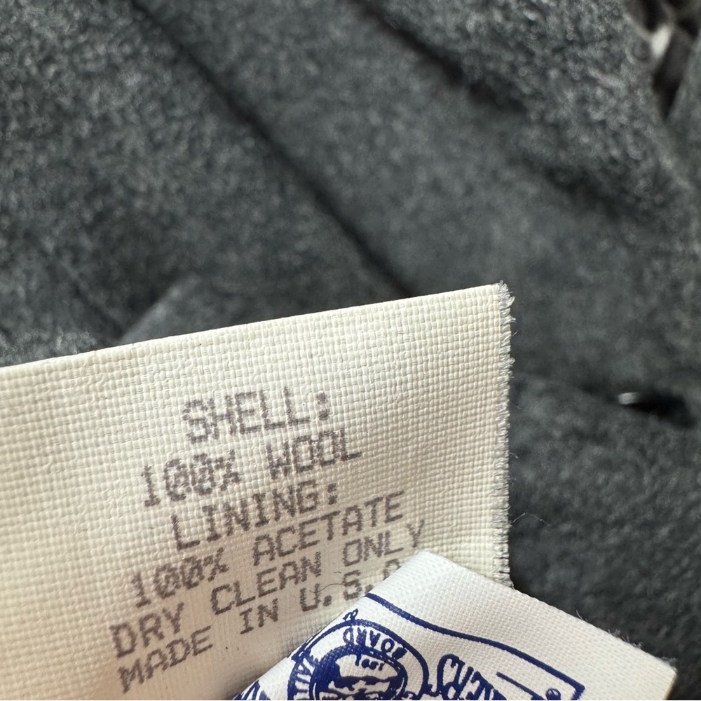 Pendleton Vtg Vintage Wool Long Coat Trench Grey Gray 18 READ - Picture 9 of 13